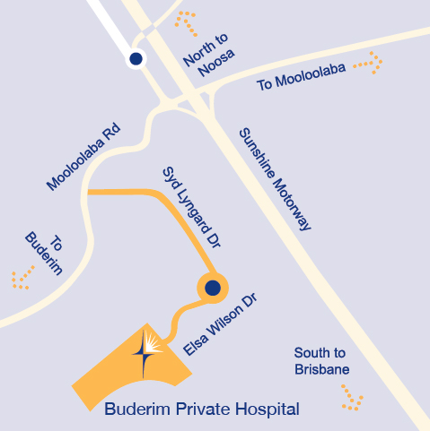 Buderim Private Hospital Local Map